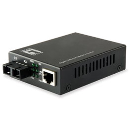 Level One GVT-2002 Conversor de medios Gigabit RJ45 a SC, Fibra Monomodo 20km