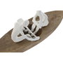 DKD Home Decor Figura de Resina y Mango Barca Blanco