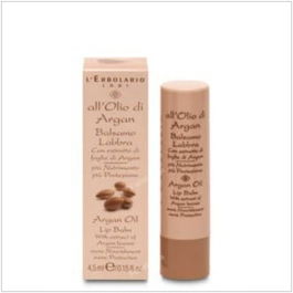 L´Erbolario Bálsamo Labial Argan 4.5Gr. Con Extracto de Hoja de Argán Nutritivo y Compactante, Sin Siliconas Ni Parabenos