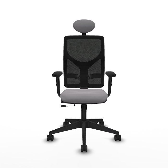 PIQUERAS Y CRESPO Silla de oficina Motilla con mecanismo Sincro/Traslack, Gris y Negro