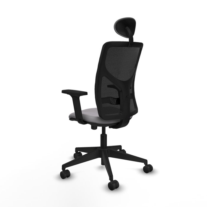 PIQUERAS Y CRESPO Silla de oficina Motilla con mecanismo Sincro/Traslack, Gris y Negro