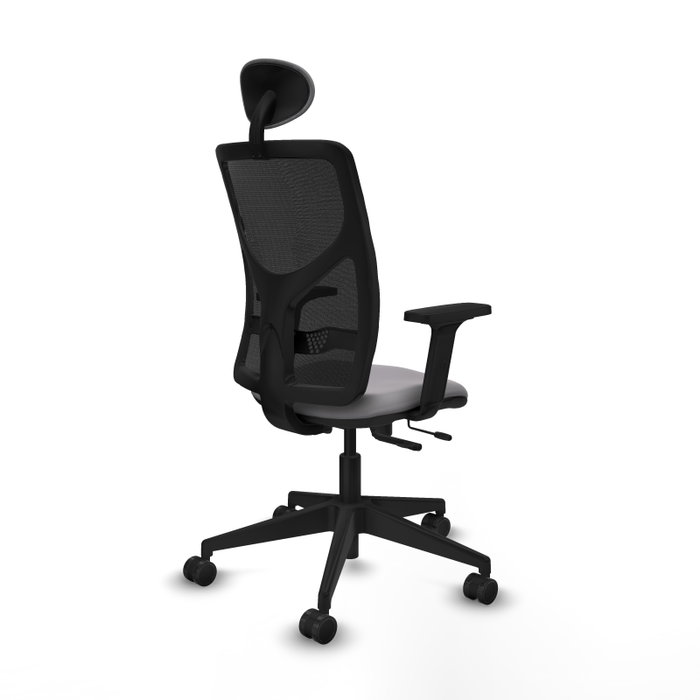 PIQUERAS Y CRESPO Silla de oficina Motilla con mecanismo Sincro/Traslack, Gris y Negro