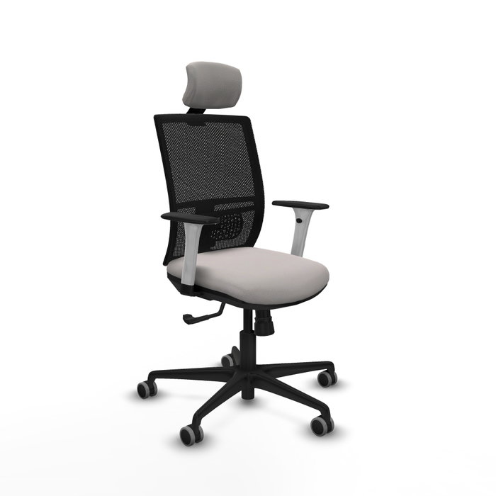 PIQUERAS Y CRESPO Silla de oficina Yunquera con mecanismo Sincro Blanco/Negro PIQUERAS Y CRESPO Silla de oficina Yunquera con mecanismo Sincro Blanco/Negro