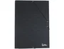 Liderpapel Carpeta de Tres Solapas con Cierre de Gomas, Negro, Tamaño Folio