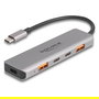 Delock 64302 Hub USB 3.2 Gen 2, 4 Puertos (2 USB-A + 2 USB-C) con Power Delivery PD 95 W, 10 Gbps, Conectividad USB Type-C, Metal Gris