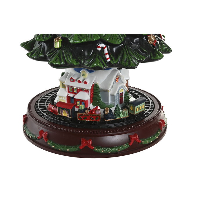 DKD Home Decor Árbol de Navidad Tradicional 23.5 x 45.5 x 23.5 cm Multicolor LED Musical 3xAA