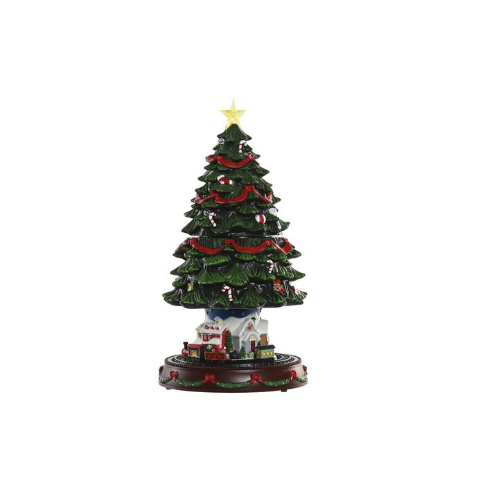 DKD Home Decor Árbol de Navidad Tradicional 23.5 x 45.5 x 23.5 cm Multicolor LED Musical 3xAA