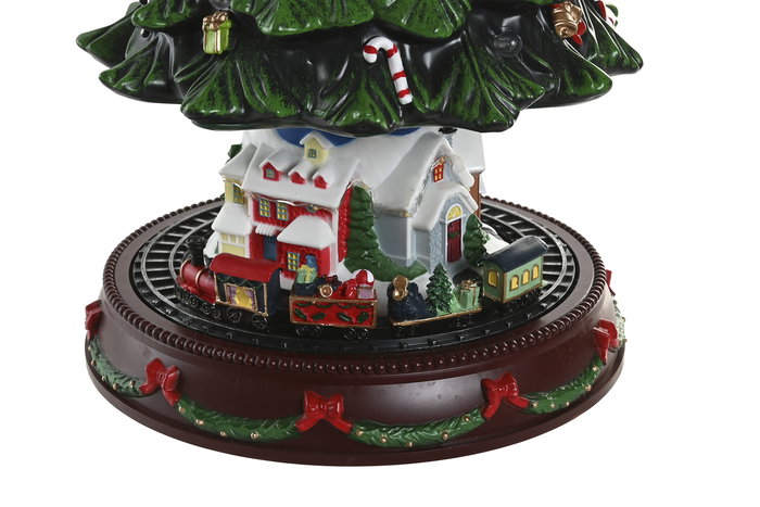 DKD Home Decor Árbol de Navidad Tradicional 23.5 x 45.5 x 23.5 cm Multicolor LED Musical 3xAA