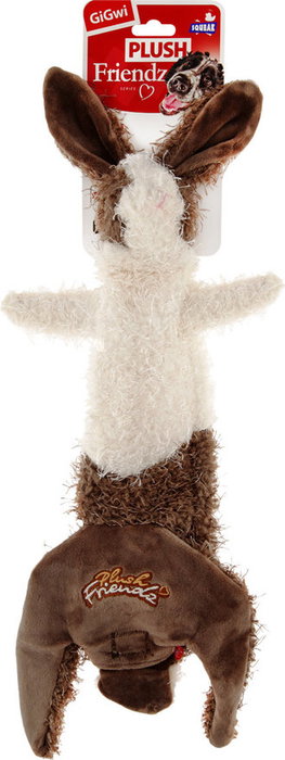 Gigwi Juguete Peluche Liebre con Chirrido para Perros, 47cm