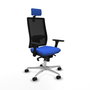 PIQUERAS Y CRESPO Silla de oficina Horna con Mecanismo Sincro, Azul y Negro