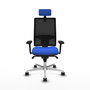 PIQUERAS Y CRESPO Silla de oficina Horna con Mecanismo Sincro, Azul y Negro