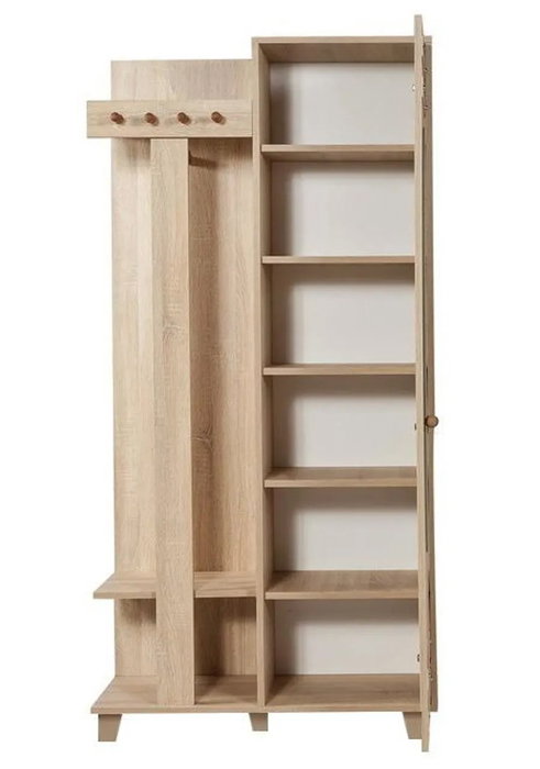 Hanah Home 90 - 729 Soporte de Entrada Organizador con Perchero, Roble Sonoma