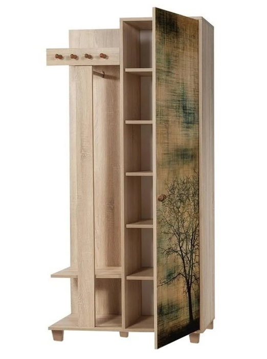 Hanah Home 90 - 729 Soporte de Entrada Organizador con Perchero, Roble Sonoma