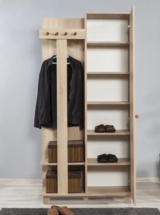 Hanah Home 90 - 729 Soporte de Entrada Organizador con Perchero, Roble Sonoma