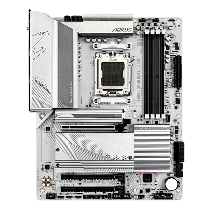 Gigabyte B650 AORUS ELITE AX ICE Blanco Gigabyte B650 AORUS ELITE AX ICE Blanco