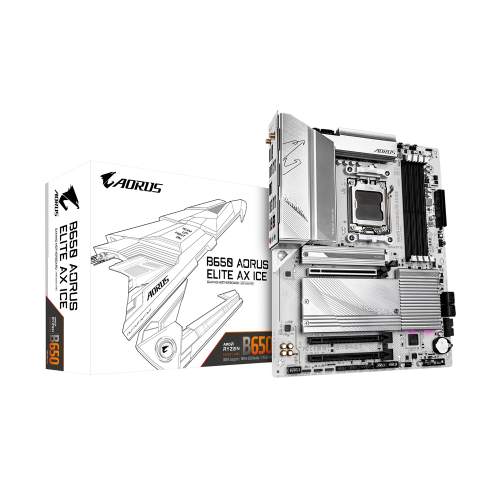Gigabyte B650 AORUS ELITE AX ICE Blanco Gigabyte B650 AORUS ELITE AX ICE Blanco