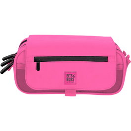 GRAFOPLAS DISEÑO Portatodo Triple con Solapa B&B Flúor Rosa