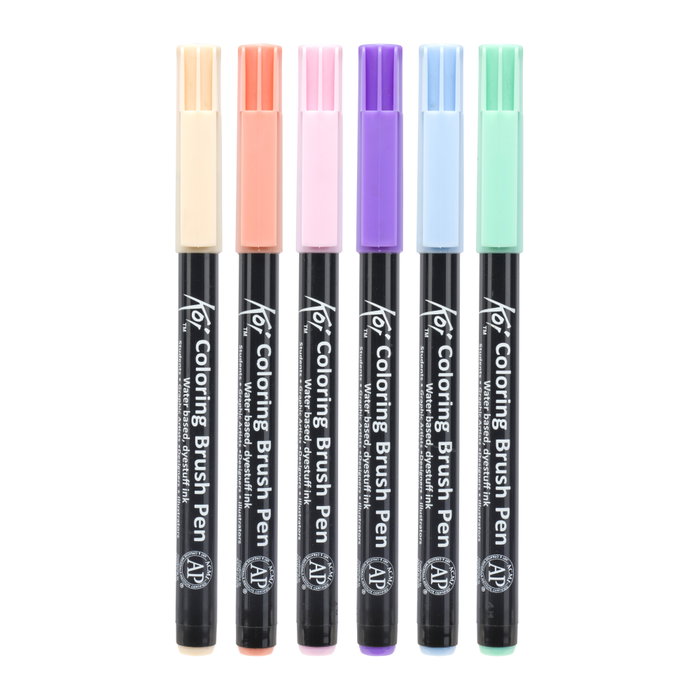 Sakura Koi Coloring Brush Pen Set Sweets de 6 colores Sakura Koi Coloring Brush Pen Set Sweets de 6 colores