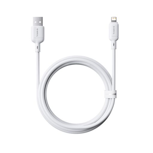 Baseus Silky Series Cable USB-A a Lightning 2.4A 1m Blanco Baseus Silky Series Cable USB-A a Lightning 2.4A 1m Blanco
