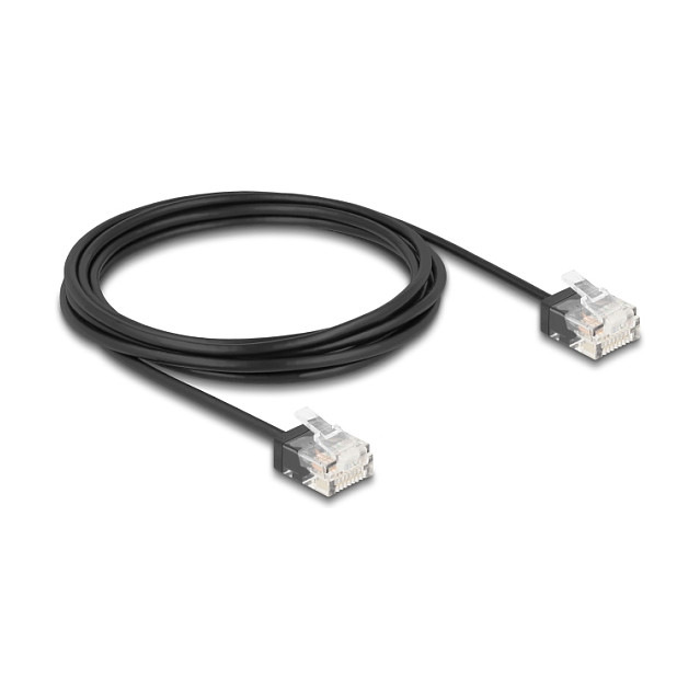 DeLOCK Cable de red RJ45 Cat.6 UTP Ultra Slim 3 m Negro