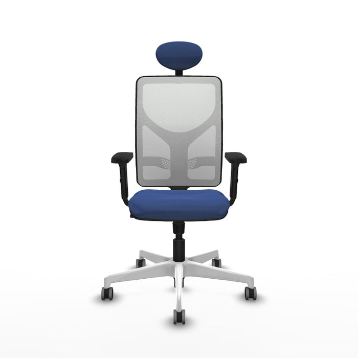 PIQUERAS Y CRESPO Silla de oficina Motilla con mecanismo Sincro, Azul marino y Blanco PIQUERAS Y CRESPO Silla de oficina Motilla con mecanismo Sincro, Azul marino y Blanco