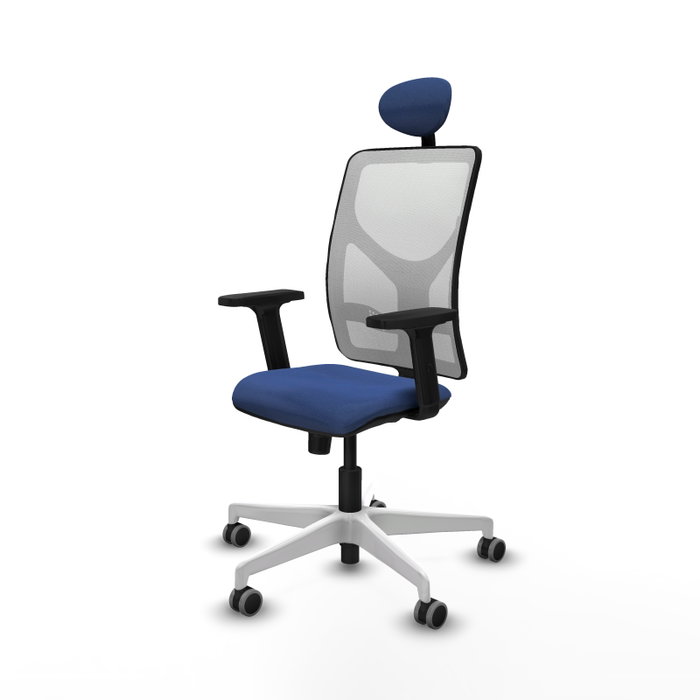 PIQUERAS Y CRESPO Silla de oficina Motilla con mecanismo Sincro, Azul marino y Blanco PIQUERAS Y CRESPO Silla de oficina Motilla con mecanismo Sincro, Azul marino y Blanco