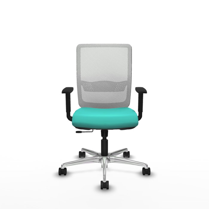 PIQUERAS Y CRESPO Silla de oficina Haches Turquesa y Blanco