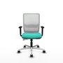 PIQUERAS Y CRESPO Silla de oficina Haches Turquesa y Blanco