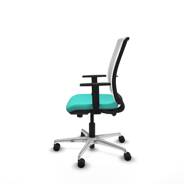 PIQUERAS Y CRESPO Silla de oficina Haches Turquesa y Blanco