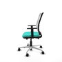 PIQUERAS Y CRESPO Silla de oficina Haches Turquesa y Blanco
