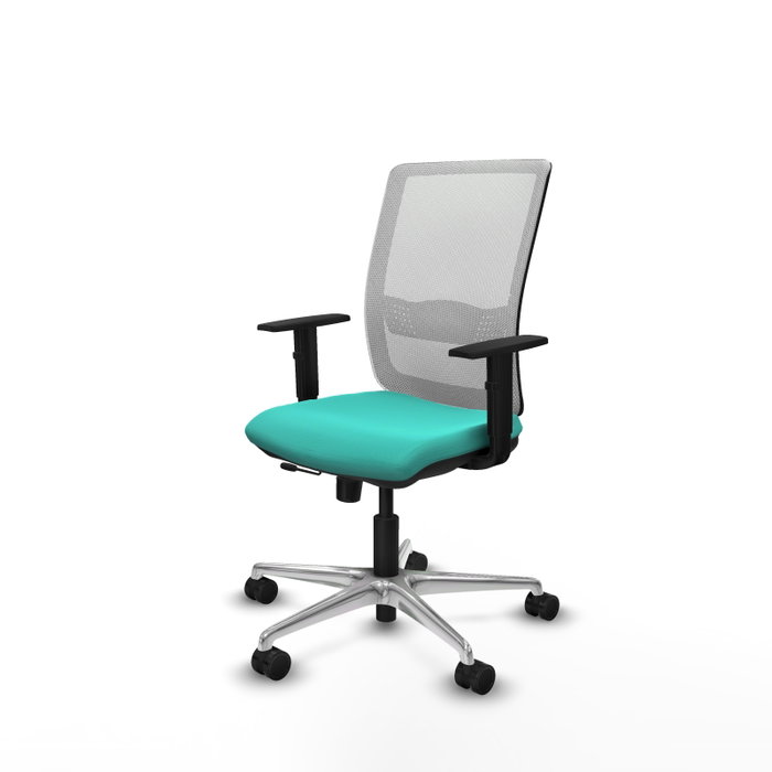 PIQUERAS Y CRESPO Silla de oficina Haches Turquesa y Blanco