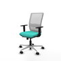 PIQUERAS Y CRESPO Silla de oficina Haches Turquesa y Blanco