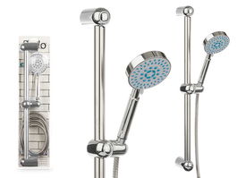 Berilo Soporte Ducha Grande Manguera 2 M Base Gris Metal 15x61x6.5cm (Set de 6)