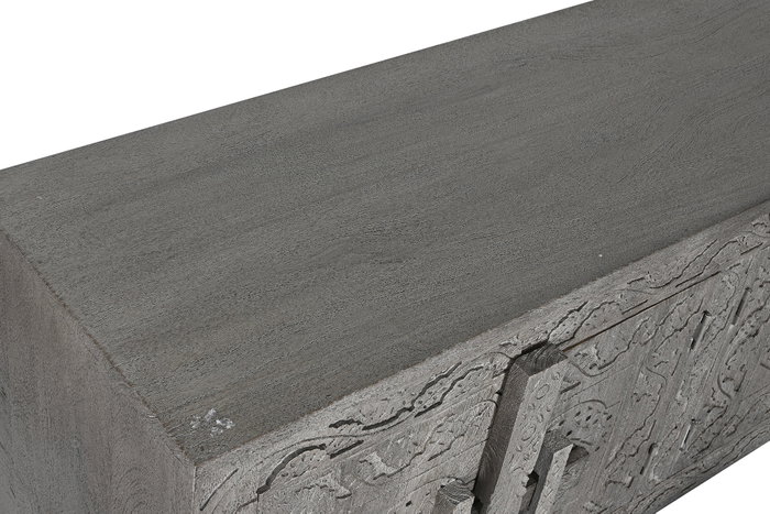 DKD Home Decor Mueble TV Gris Madera 200 x 40 x 61 cm