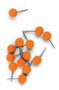 Nobo Aguja señalizadora naranja 6 x 13 mm, caja de 100 unidades