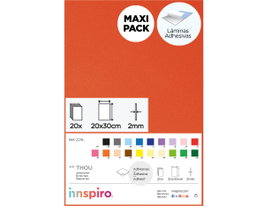 Innspiro Goma EVA naranja láminas adhesivas 20x30cm x 2mm (20 unidades)