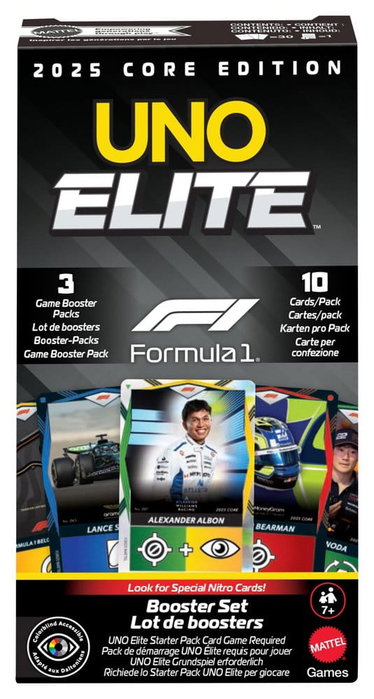 Mattel UNO Elite F1 Booster Pack de 30 cartas especiales Mattel UNO Elite F1 Booster Pack de 30 cartas especiales