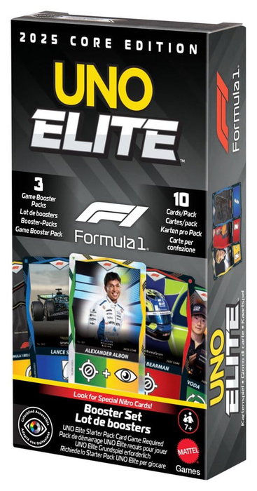 Mattel UNO Elite F1 Booster Pack de 30 cartas especiales Mattel UNO Elite F1 Booster Pack de 30 cartas especiales