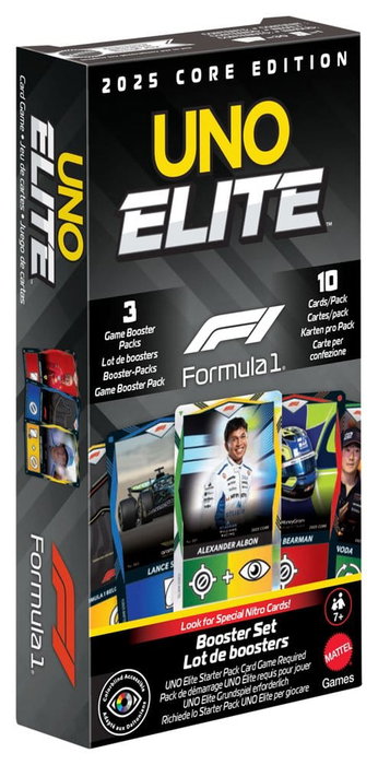 Mattel UNO Elite F1 Booster Pack de 30 cartas especiales Mattel UNO Elite F1 Booster Pack de 30 cartas especiales