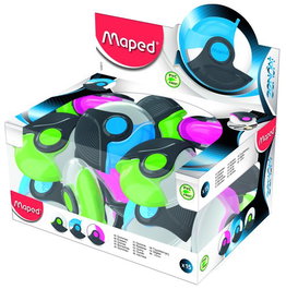 Goma De Borrar Maped Zenoa Plus Con Protector Rotativo Expositor De 15