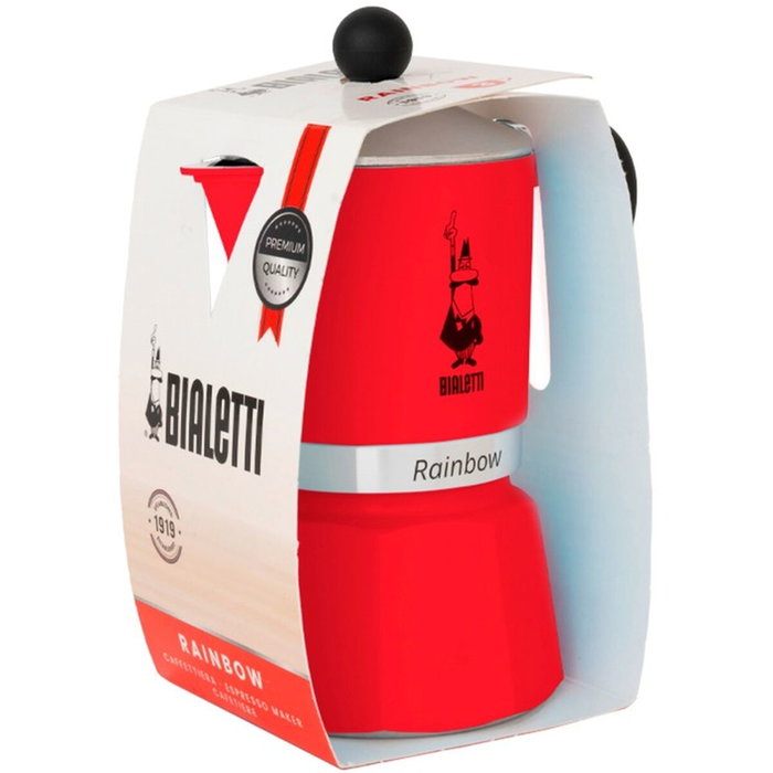 Bialetti Rainbow Cafetera Italiana Roja de 0,06 L