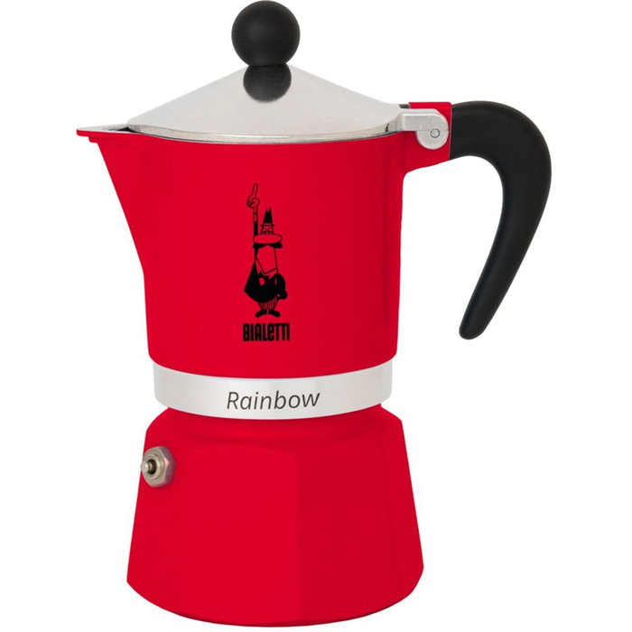 Bialetti Rainbow Cafetera Italiana Roja de 0,06 L