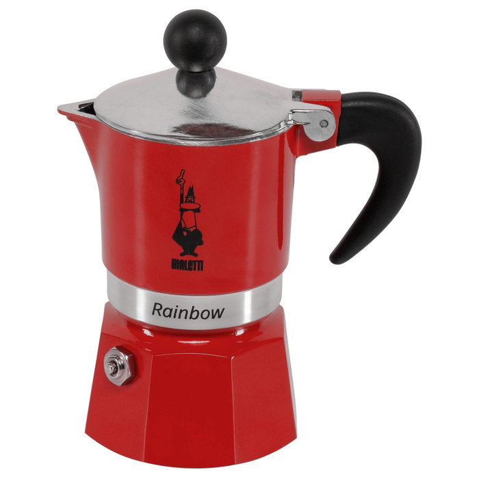 Bialetti Rainbow Cafetera Italiana Roja de 0,06 L Bialetti Rainbow Cafetera Italiana Roja de 0,06 L