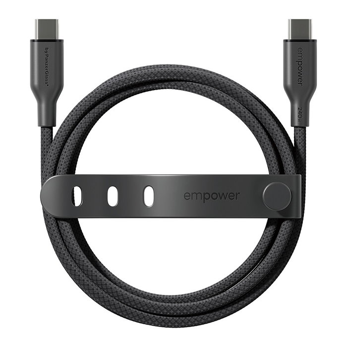 PanzerGlass Racing 240W USB-C a USB-C Cable USB 2.0, 1.2 Metros, Negro - Empoderamiento by PanzerGlass