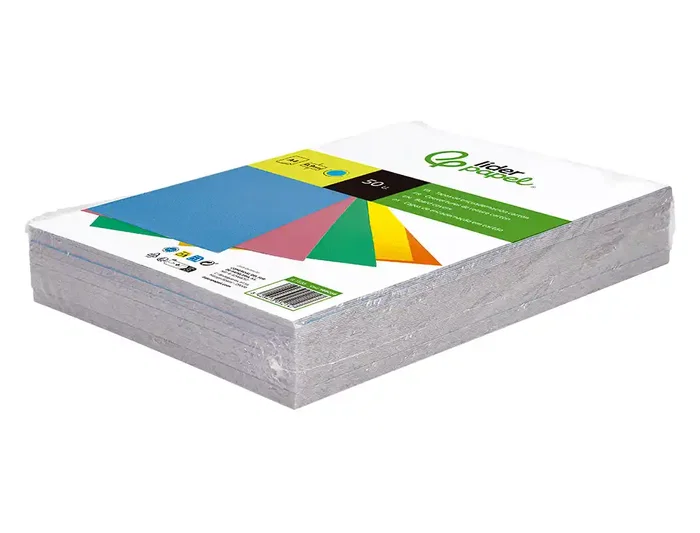 Liderpapel Tapa Encuadernación Cartón A4 Azul Fluor Paquete 50 Unidades 0,9mm Grosor
