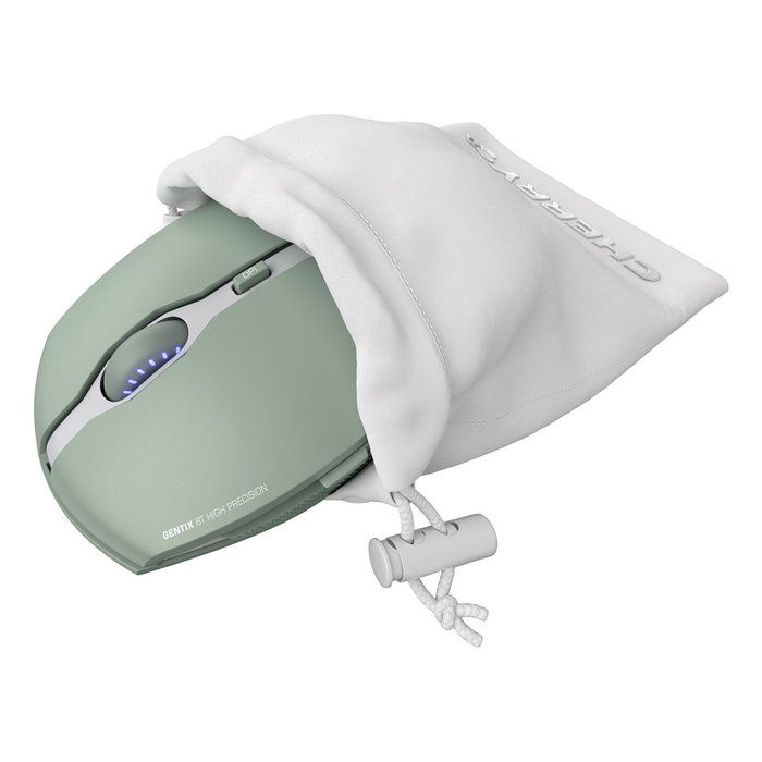 Cherry Gentix BX Ratón Óptico Inalámbrico Bluetooth 5.0 Ambidiestro, 2000 DPI, 7 Botones, Verde - Compatible con Windows, Mac, Android, iOS