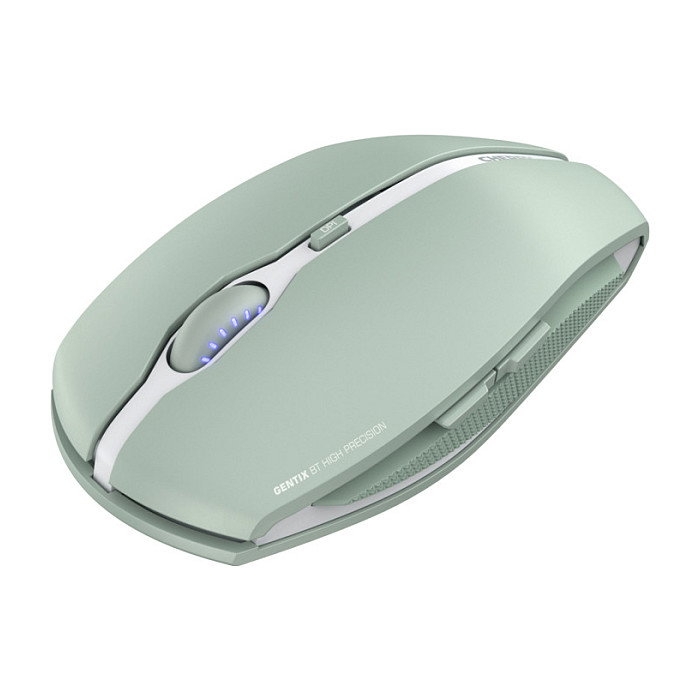 Cherry Gentix BX Ratón Óptico Inalámbrico Bluetooth 5.0 Ambidiestro, 2000 DPI, 7 Botones, Verde - Compatible con Windows, Mac, Android, iOS