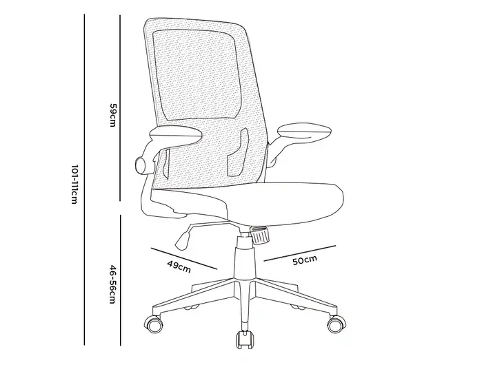 Q-connect Silla de Oficina Alba con Respaldo de Malla y Base Metálica