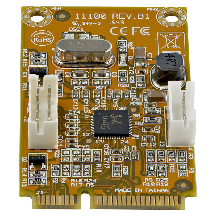 StarTech.com Adaptador Tarjeta de Red NIC Mini PCI Express PCIe 1 Puerto Gigabit Ethernet RJ45 10/100/1000 Mbit/s Interno para Windows, Mac, Linux, Realtek RTL8111E
