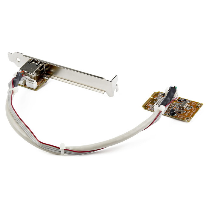 StarTech.com Adaptador Tarjeta de Red NIC Mini PCI Express PCIe 1 Puerto Gigabit Ethernet RJ45 10/100/1000 Mbit/s Interno para Windows, Mac, Linux, Realtek RTL8111E
